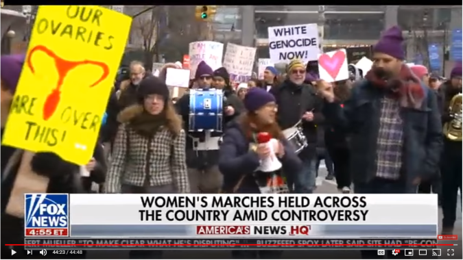 Womens march white genocide