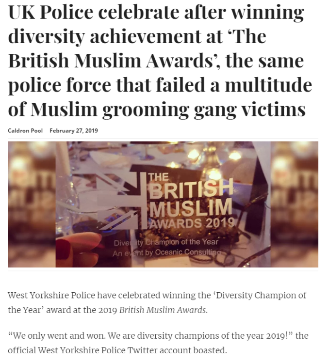 Britain police diversity awards
